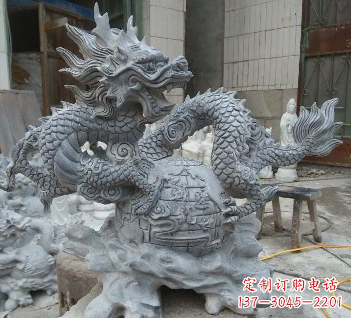 保定传统文化的艺术品——青石龙雕塑