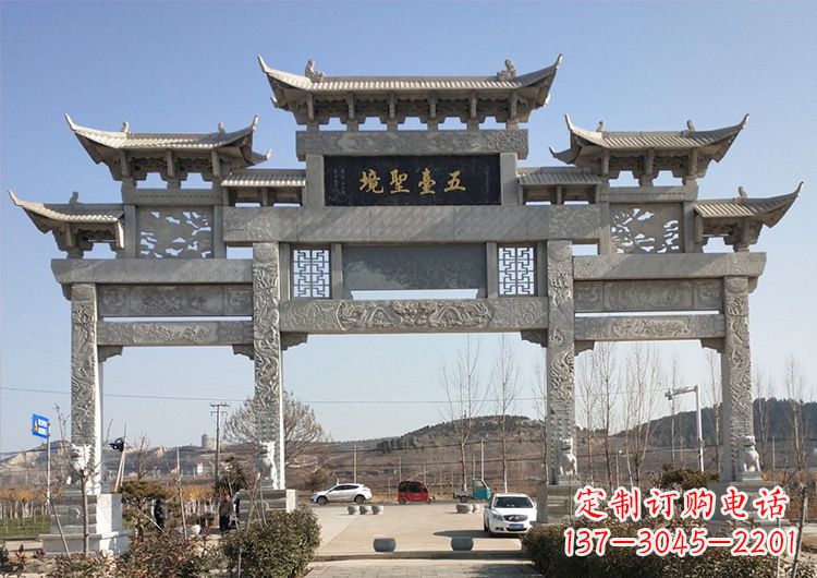 保定青石牌坊雕塑:精美瑰丽古朴简洁