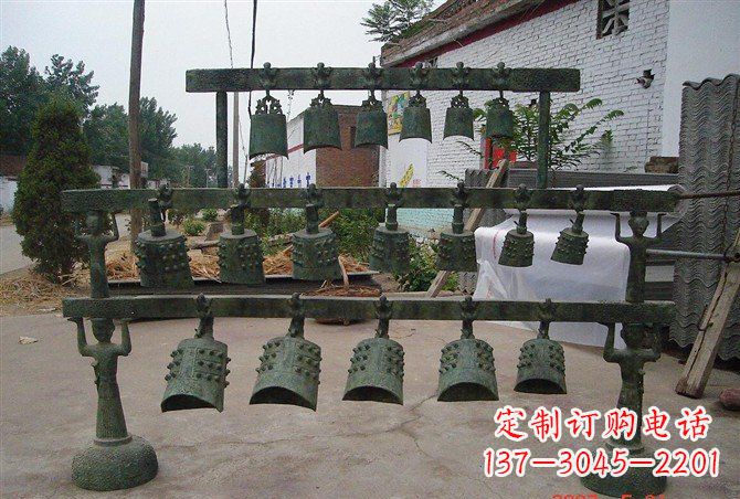 保定手工青铜编钟,给室内装饰增添仿古气息