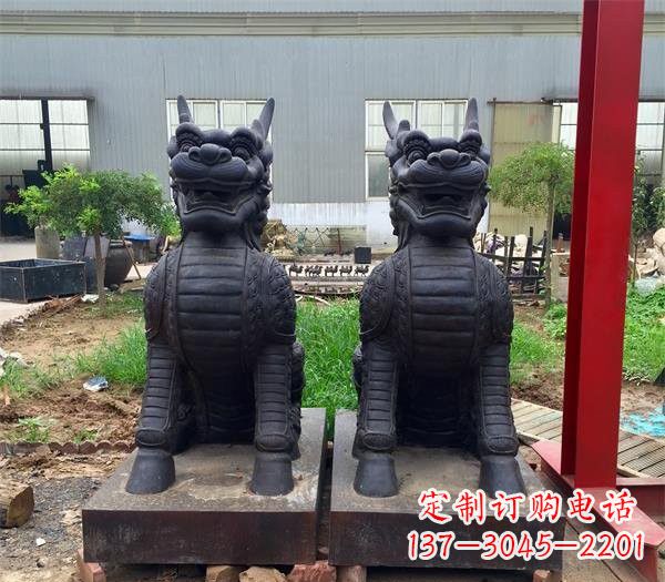 保定青铜精美麒麟雕塑,注入艺术气息