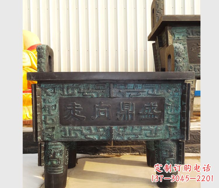 保定青铜香炉雕塑,传承中国文化