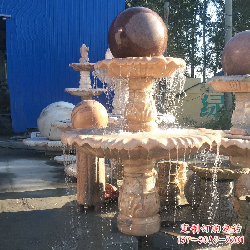 保定曲阳风水球雕塑,营造财运亨通的好运符