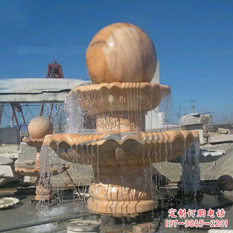 保定曲阳石雕风水球 喷泉