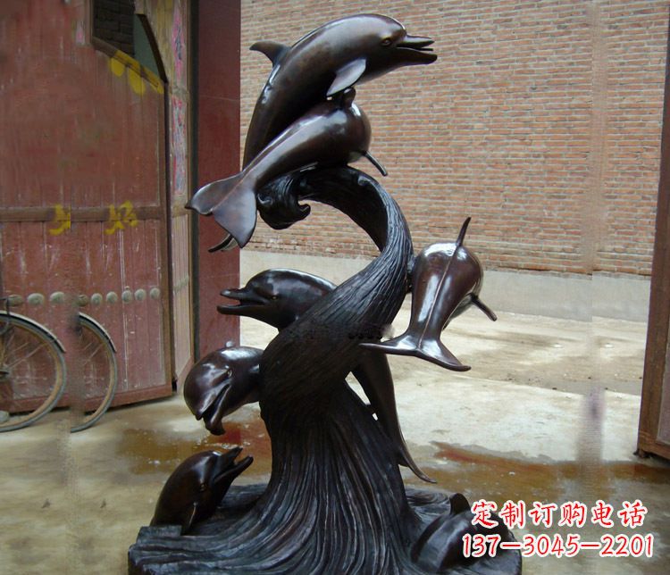 保定尊贵华丽的海豚雕塑