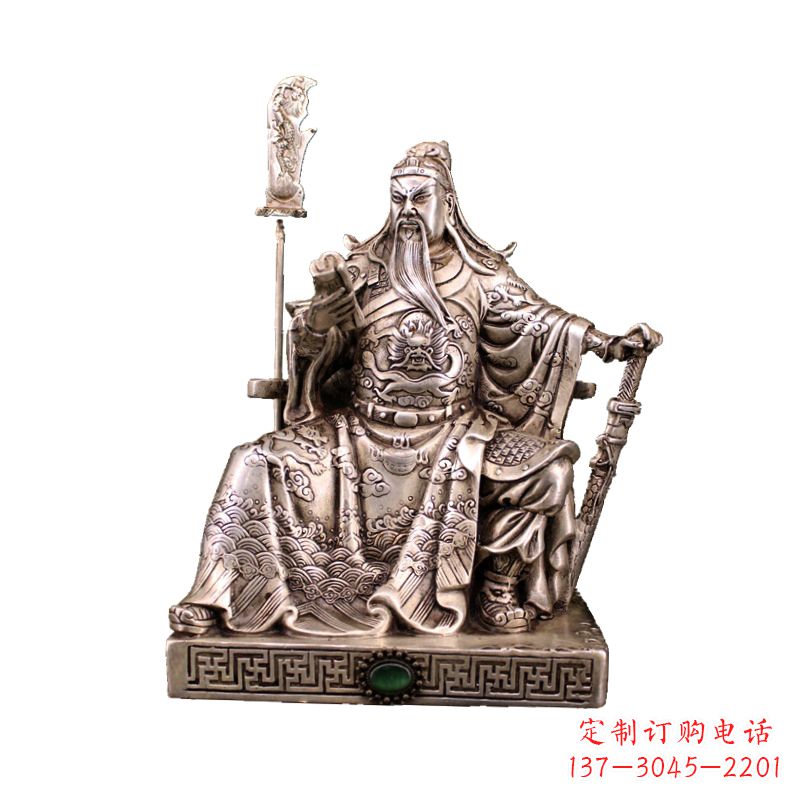 保定体现英雄风范的关公雕塑