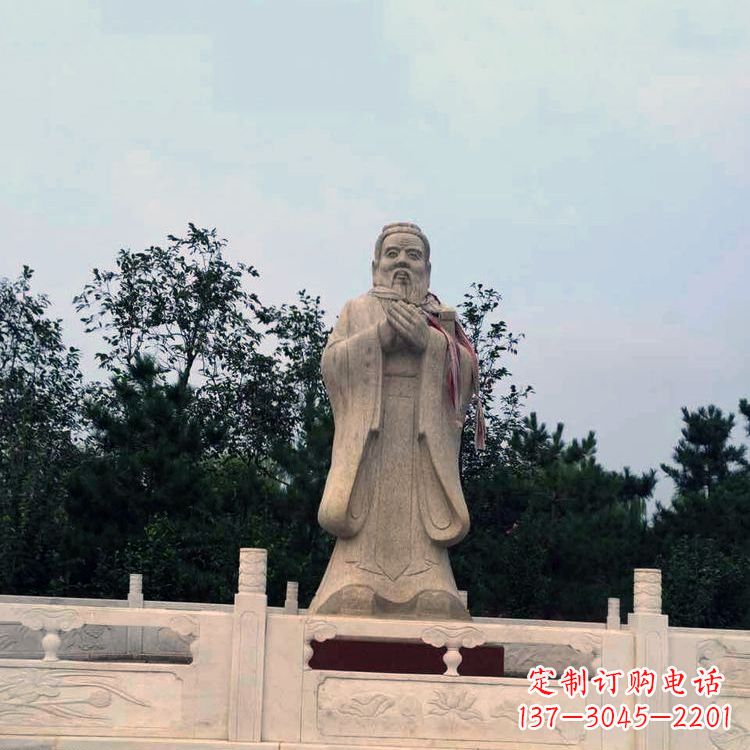保定三皇五帝之尧帝大理石景区广场雕塑
