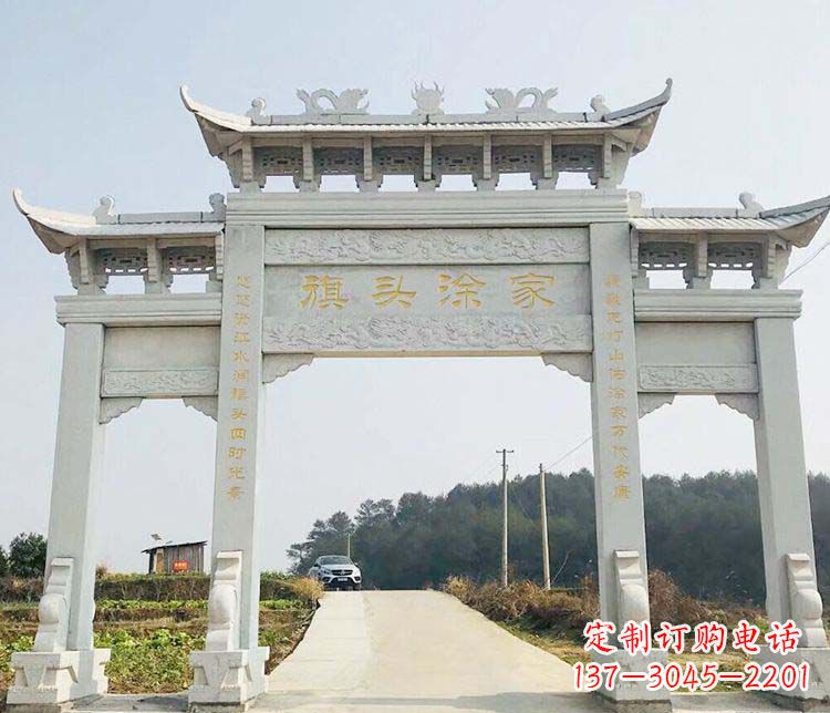 保定三门牌坊石雕——精美雕塑，缔造传承
