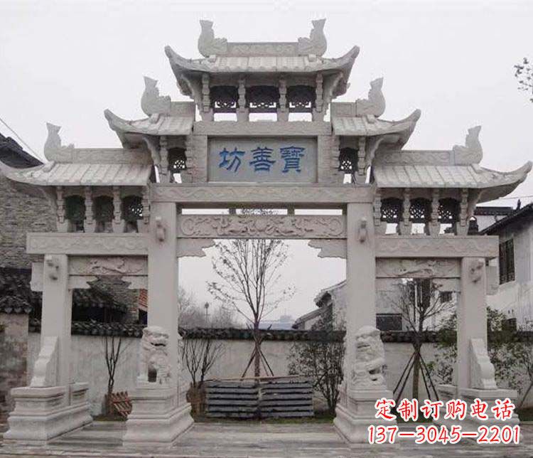保定领雕塑：精美石牌坊石雕艺术品