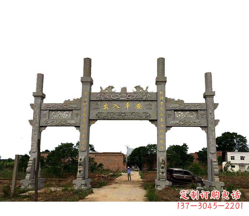 保定三门牌坊石雕——传承古文化风韵