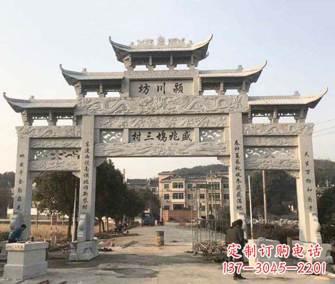 保定特色大理石牌坊雕塑