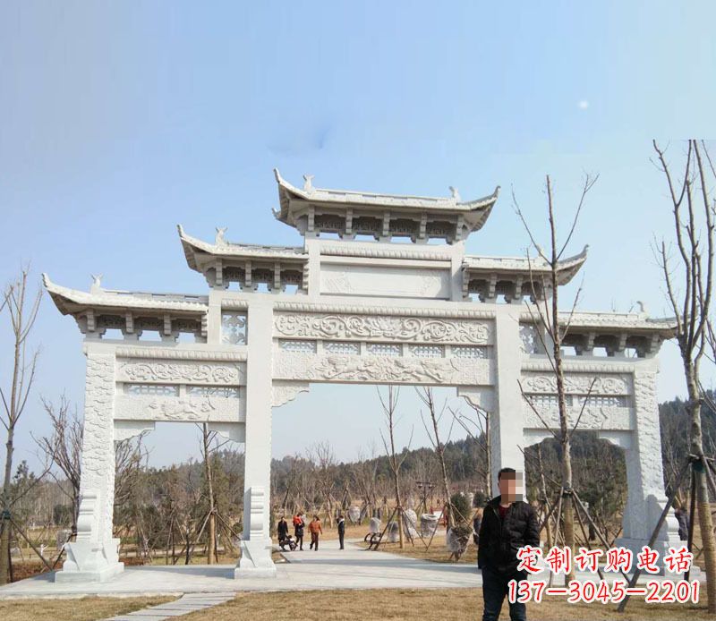 保定中领雕塑-牌坊石雕精美无比