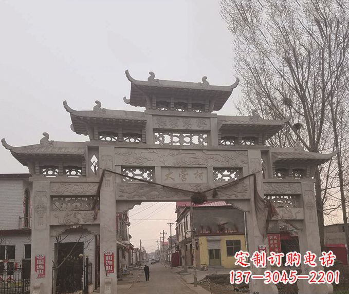 保定精美牌坊石雕，定制精美属于您的雕塑