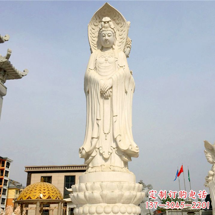 保定中领雕塑:观音三面佛像雕塑