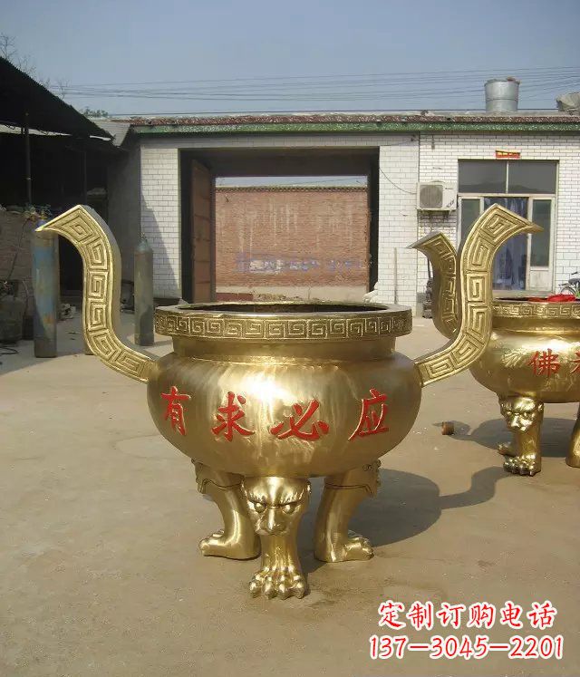 保定三足香炉铜雕,装点你的寺庙