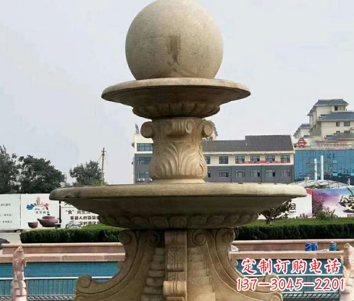 保定引领时尚的砂岩大型喷泉雕塑