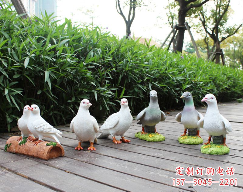 保定祝福世界的和平鸽雕塑