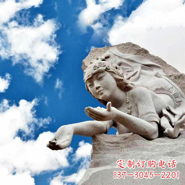 保定传说中的精卫—大理石雕塑