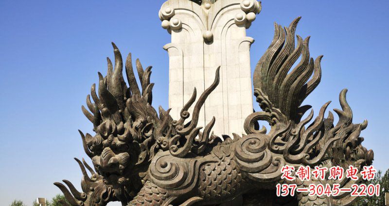 保定中领雕塑:神兽火麒麟铜雕定制