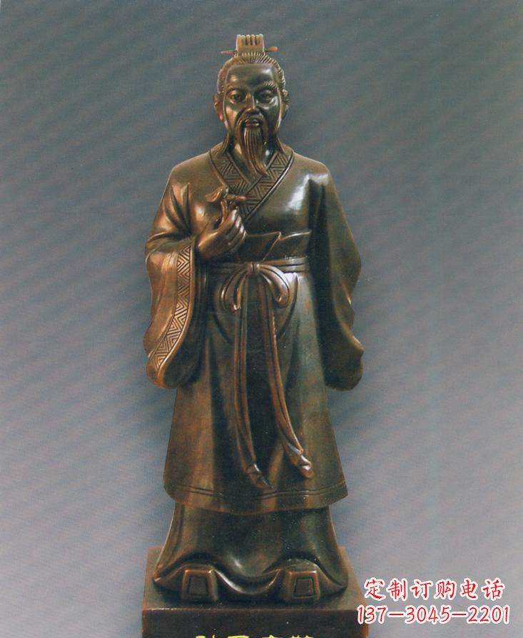 保定扁鹊仿铜人物雕塑-独特的玻璃钢雕刻