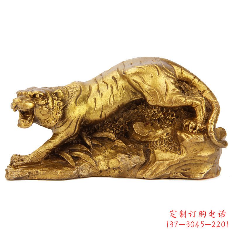 保定中领雕塑生肖铜虎鎏金摆件,是一款以生肖虎…