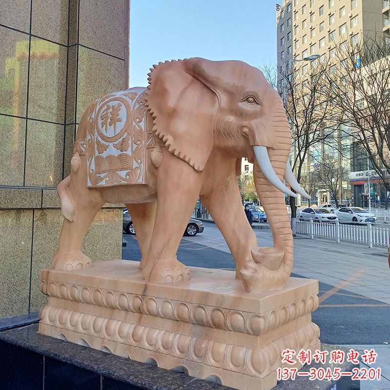 保定狮子大象石雕