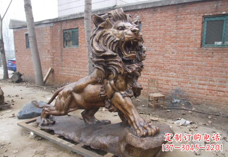 保定狮子动物铜雕
