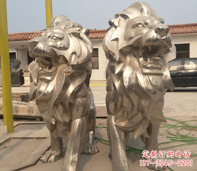 保定狮子雕塑不锈钢