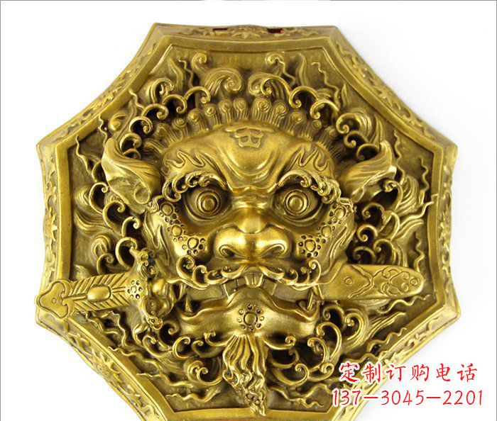 保定铜雕狮子头雕,精致细腻的雕塑艺术