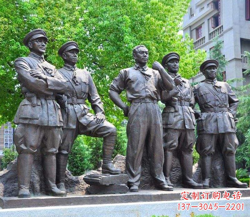 保定名人元帅铜雕,让你永久记住他们