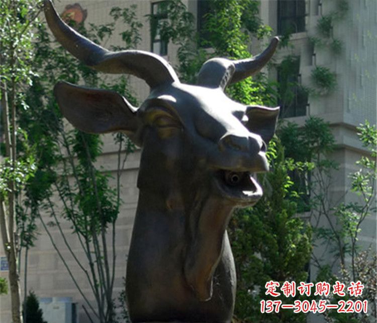 保定十二生肖铜雕羊首饰