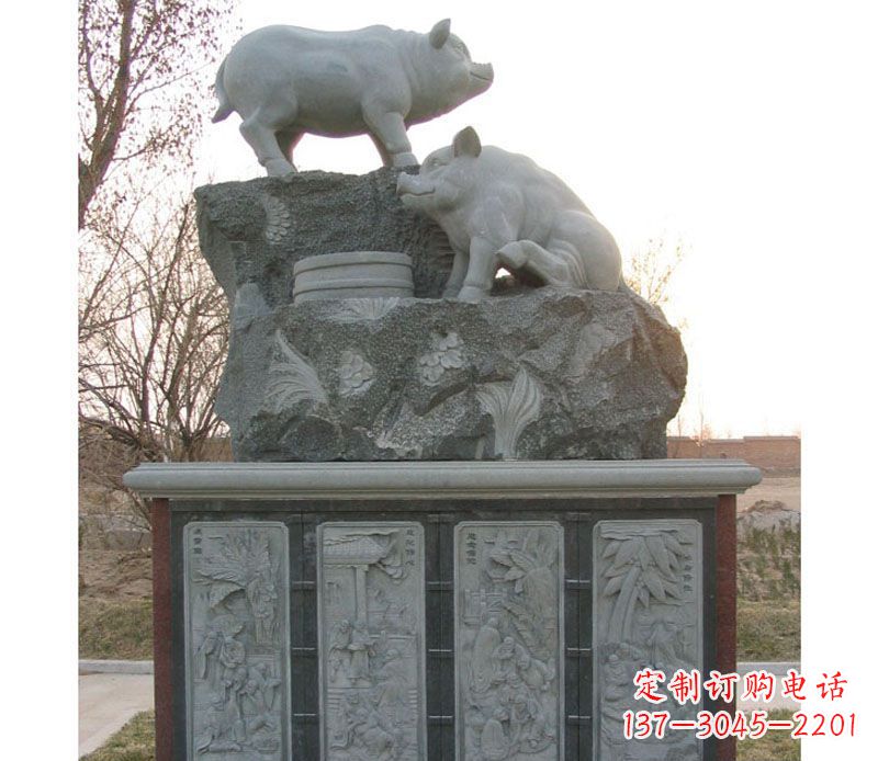 保定十二生肖猪石雕——质地原生态传承千年文化