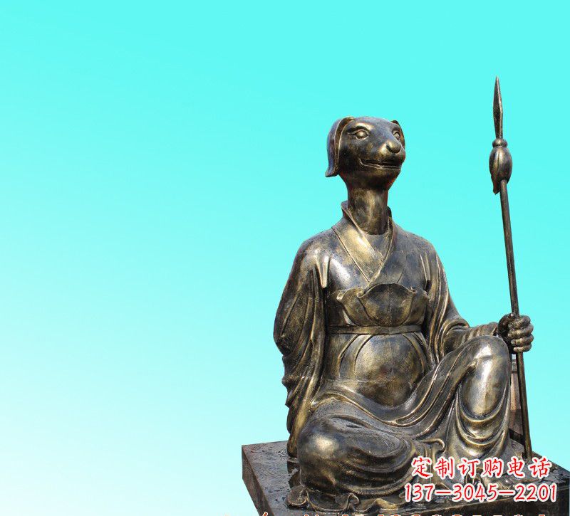 保定精美十二生肖坐式铜雕