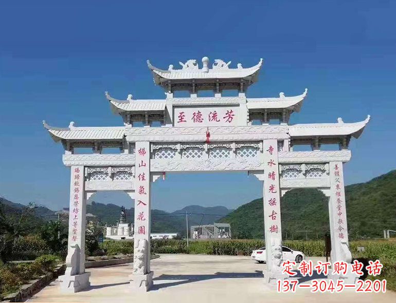 保定匠心制作,精致牌坊雕塑