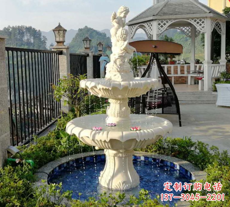 保定石雕喷泉水池-精致定制