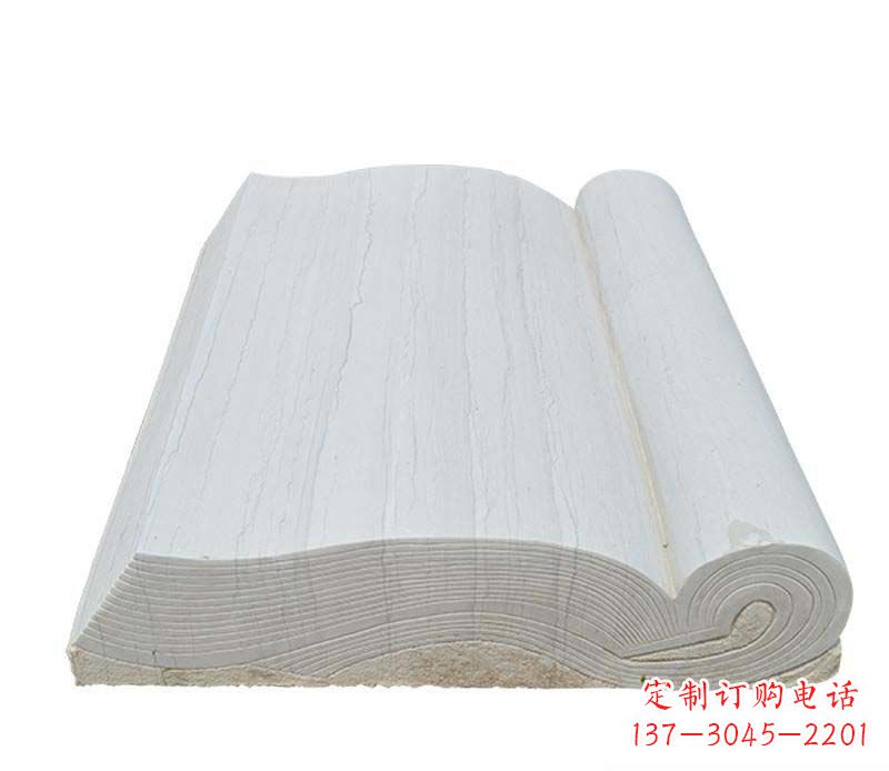 保定石雕无字书籍雕塑