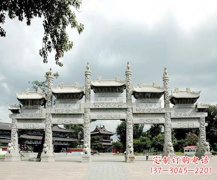 保定石雕五门牌坊
