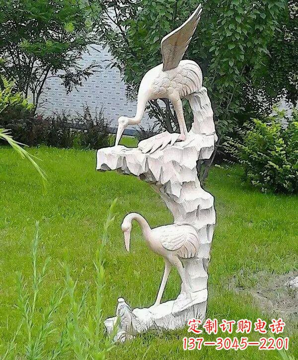 保定石雕仙鹤鲤鱼