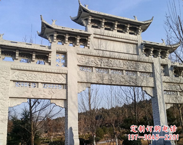 保定石雕乡村牌坊