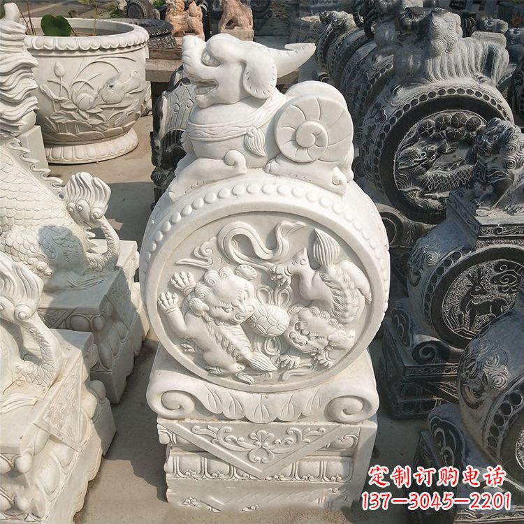 保定石门墩石雕