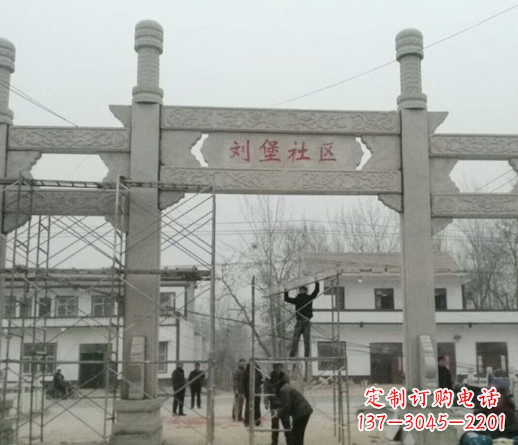 保定石牌坊道路石雕