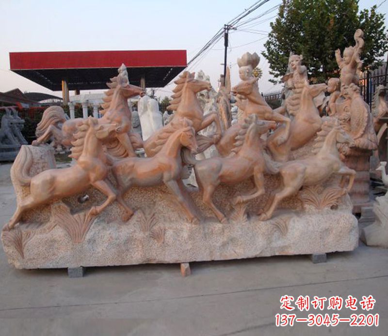 保定石头奔马雕塑