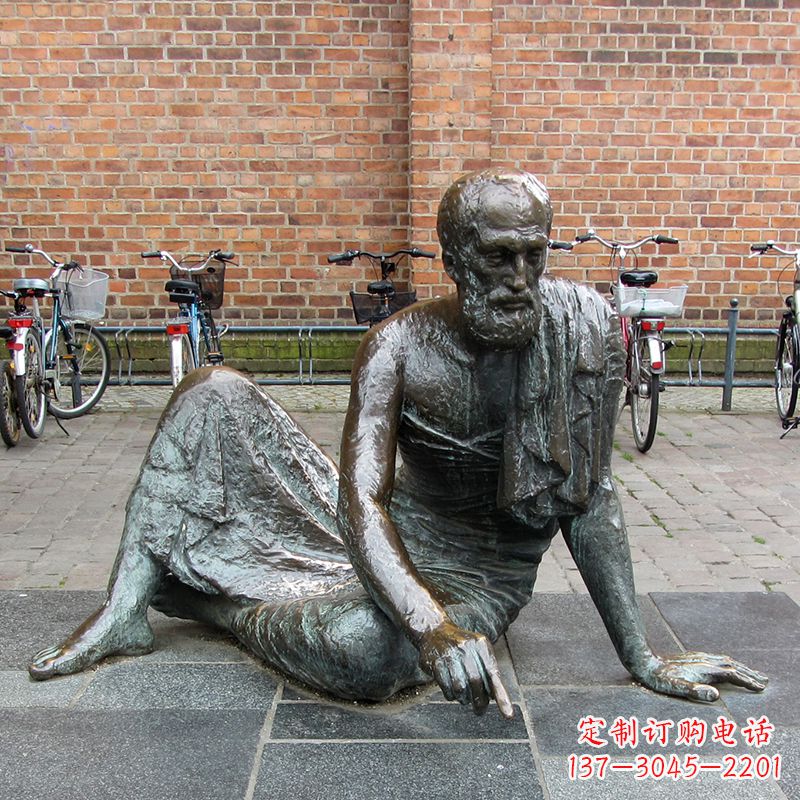 保定世界名人古希腊著名物理学家阿基米德铜雕塑像广场人物雕塑