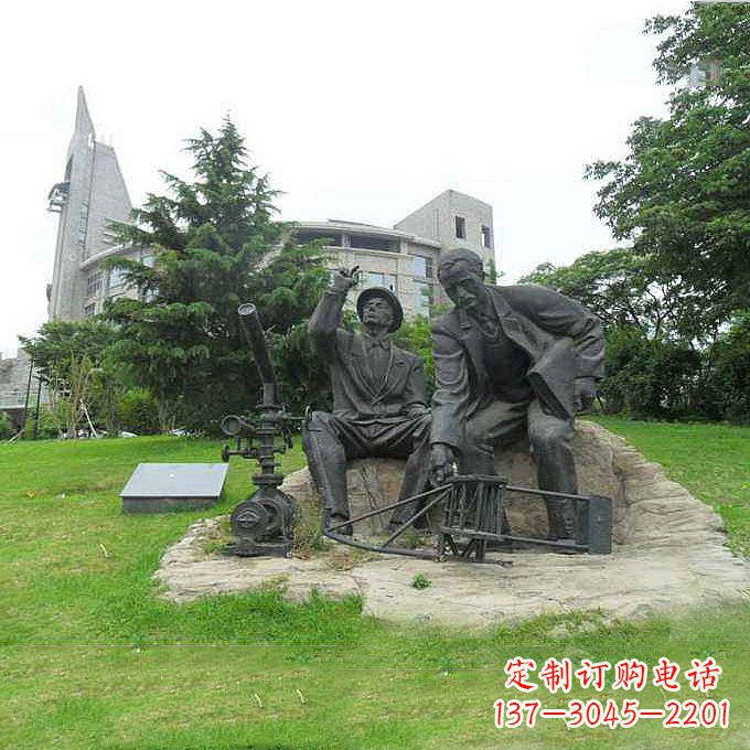 保定世界名人美国著名发明家莱特兄弟公园名人雕塑