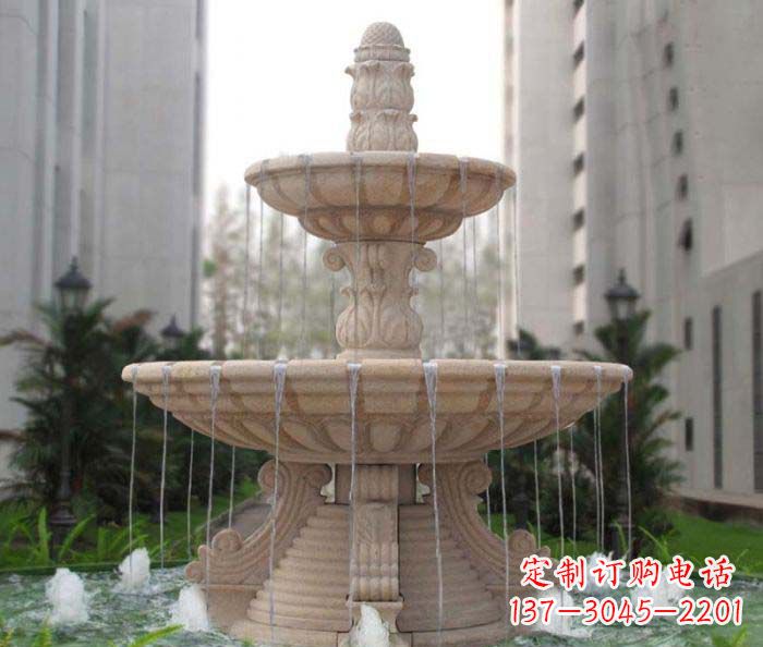 保定双层喷泉小区石雕
