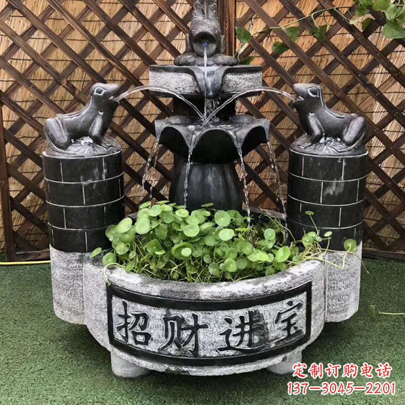 保定双层喷泉石雕