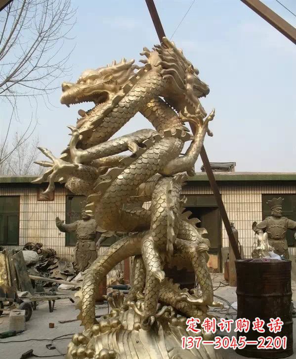 保定双龙铜雕