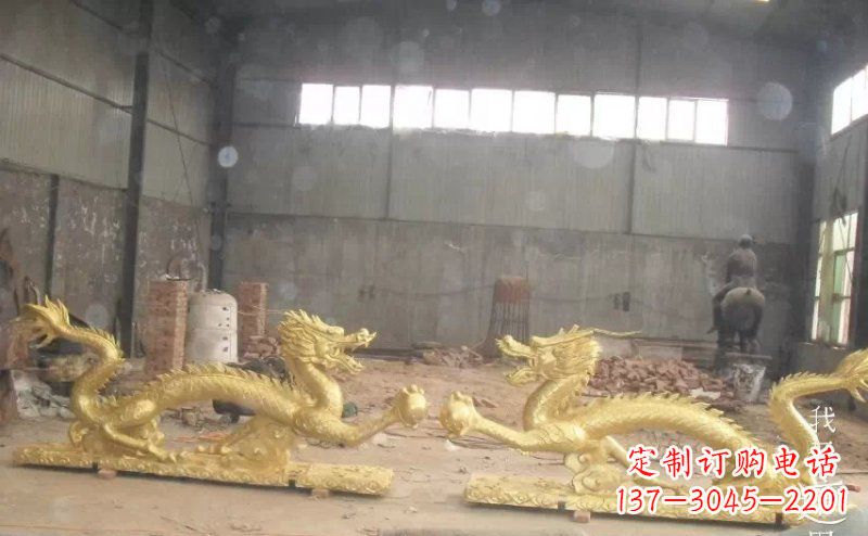 保定双龙戏珠广场铜雕 (2)