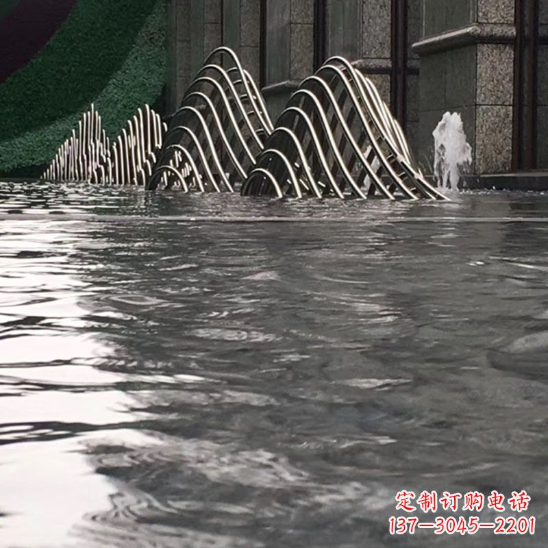 保定水池水景假山不锈钢