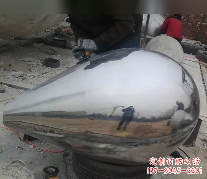 保定水滴不锈钢商场雕塑