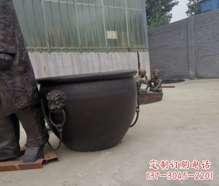 保定水缸铜雕塑 (2)